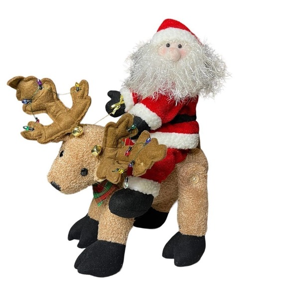 VTG Electronic Singing Dancing Jingle Bell Santa Reindeer WORKING - Picture 14 of 15